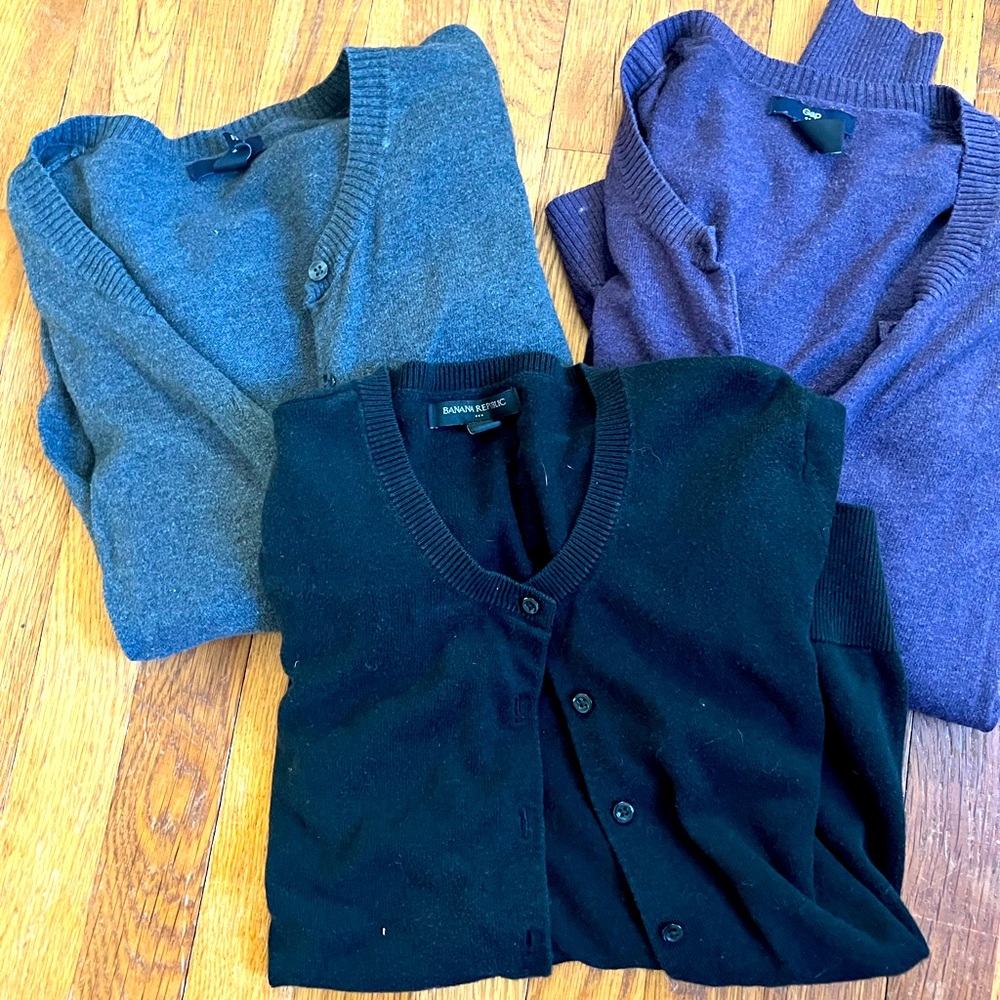 3 cardigans